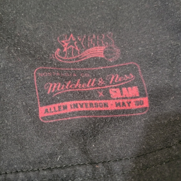 Allen Iverson Philadelphia 76ers Men T-Shirt Medium Black NBA All-Star Crew Tee - Picture 3 of 5